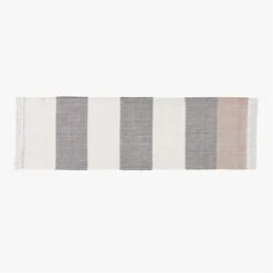 Kelso Charcoal And Camel Stripe Indoor/Outdoor Runner Rug 2.5'x8'