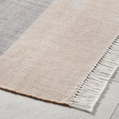 Kelso Charcoal And Camel Stripe Indoor/Outdoor Area Rug 5'x8' -Cb2 KelsoStrpChrclNCml8x10AVSHS22