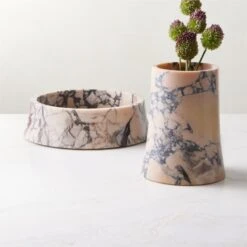 La Paloma Decorative Marble Bowl -Cb2 LaPalomaMarbleGroupFHS23