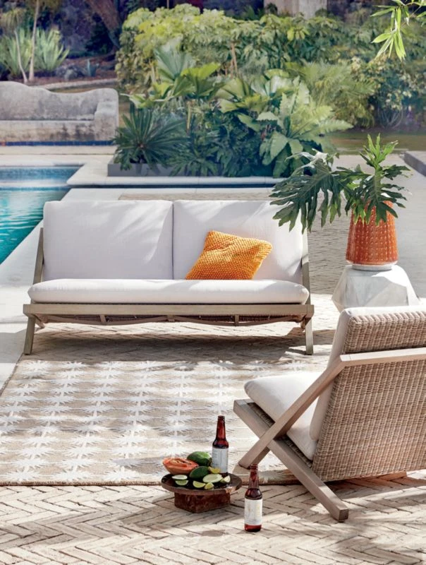 Lecco Teak Outdoor Patio Loveseat 2 Lecco Teak Outdoor Patio Loveseat - Image 2