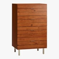Linear Tall 4-Drawer Wood Dresser -Cb2 LinearTallChest3QF16