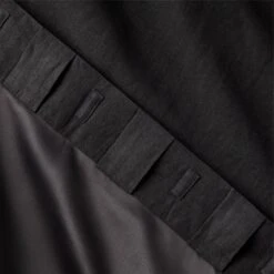 Black Linen Blackout Window Curtain Panel 48''x84'' -Cb2 LinenBkBkOt96CurtainPnlAV3SHS23