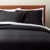 EUROPEAN FLAX™-Certified Linen Black Duvet Cover And Shams