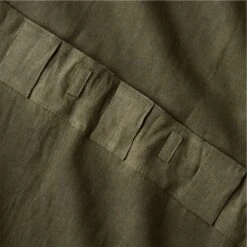 EUROPEAN FLAX™-Certified Linen Forest Green Window Curtain Panel 48''x108'' -Cb2 LinenFrtGrn96CurtainPnlAV3SHS23
