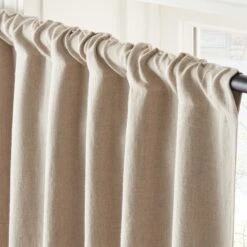 Natural Linen Blackout Window Curtain Panel 48''x84'' -Cb2 LinenNtBkOt96CurtainPnlAV2SHS23