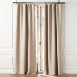 Natural Linen Blackout Window Curtain Panel 48''x84''