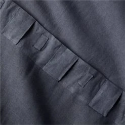 EUROPEAN FLAX™-Certified Linen Smokey Blue Window Curtain Panel 48''x84'' -Cb2 LinenSmkBl96CurtainPnlAV3SHS23