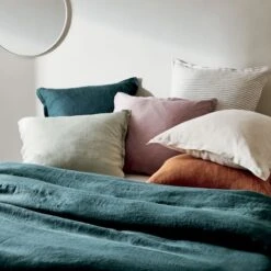 EUROPEAN FLAX™-Certified Linen Copper Duvet Cover And Shams 5 EUROPEAN FLAX™-Certified Linen Copper Duvet Cover And Shams -Cb2 LinenWhiteBeddingAG21 1x1 2