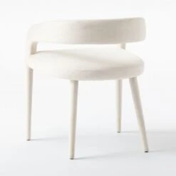Lisette White Dining Armchair -Cb2 LisetteWtUphlstrdDnngChr3QBSSS21