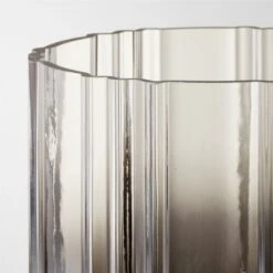 Lustro Smoked Glass Hurricane Candle Holder Small -Cb2 LustroGlassHurricaneSmAVSHF22