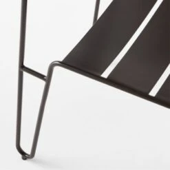 Luther Black Metal Outdoor Dining Chair -Cb2 LutherBlkDiningChairAVSSS23