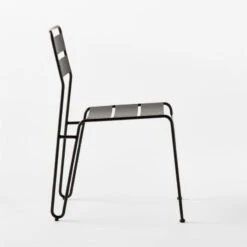 Luther Black Metal Outdoor Dining Chair -Cb2 LutherBlkDiningChairSDSSS23
