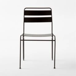 Luther Black Metal Outdoor Dining Chair -Cb2 LutherBlkDiningChairSOSSS23