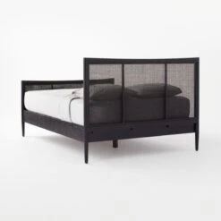 Maeve Black Cane Queen Bed -Cb2 MaeveBlackQueenBed3QBSSF21