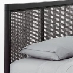 Maeve Black Cane Queen Bed -Cb2 MaeveBlackQueenBedAVSSF21