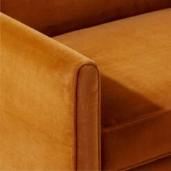 Malea Cognac Brown Velvet Chair -Cb2 MaleaCognacVlvtChairAVSSF23