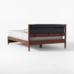 Maraba Black Leather Queen Bed -Cb2 MarabaLeatherQueenBed3QBSSS22