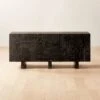 Marchino Cerused Black Wood Media Console