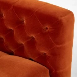 Marconi Tufted Rust Velvet Accent Chair -Cb2 MarconiCprVlvtTfftdChairAV2SSF22