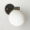 Marra Black Globe Wall Sconce Light