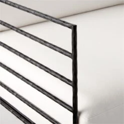 Marteau Black Iron Outdoor Lounge Chair With White Sunbrella® Cushions -Cb2 MarteauLoungeChairAVSSS23