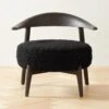 Matador Black Shearling Accent Chair