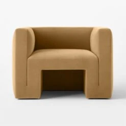 Matra Camel Velvet Lounge Chair -Cb2 MatraCamelVelvetChairSOSSF22