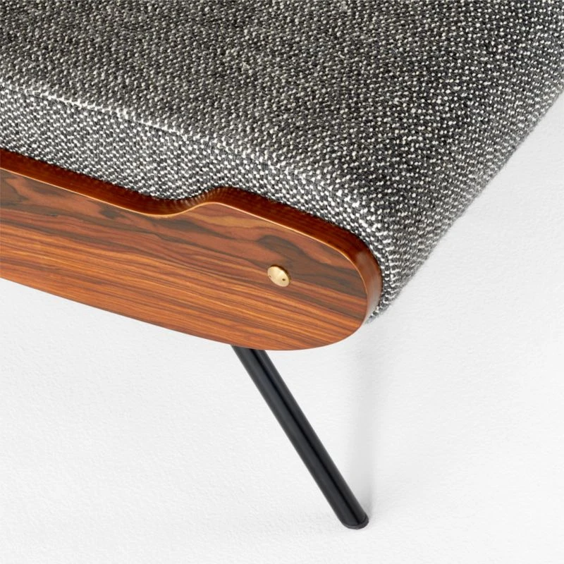 Meda Grey Wool Armless Sofa 6 Meda Grey Wool Armless Sofa - Image 6