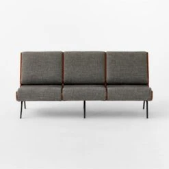 Meda Grey Wool Armless Sofa 7 Meda Grey Wool Armless Sofa -Cb2 MedaGreyWoolSofaSOSSF22