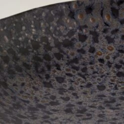 Melva Black Serving Bowl With Reactive Glaze -Cb2 MelvaServingBowlAV2SHF23
