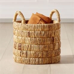 Milos Handwoven Storage Basket Medium -Cb2 MilosBasketMediumROS21