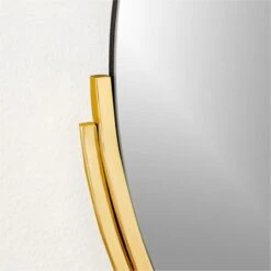 Mimi Round Polished Brass Wall Mirror 24" 6 Mimi Round Polished Brass Wall Mirror 24" -Cb2 MimiPldBsWllMrr24inAV2SHS22