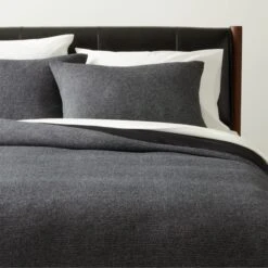 Monty Organic Cotton Black Duvet Cover And Shams