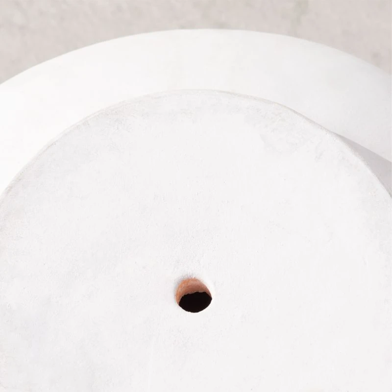 Myla White Terracotta Indoor/Outdoor Planter Bowl With Handles Large 4 Myla White Terracotta Indoor/Outdoor Planter Bowl With Handles Large - Image 4