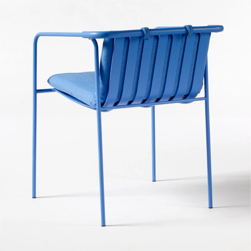 Navene Blue Outdoor Dining Armchair 9 Navene Blue Outdoor Dining Armchair - Image 9