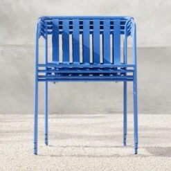 Navene Blue Outdoor Dining Armchair 14 Navene Blue Outdoor Dining Armchair -Cb2 NaveneBlueDiningChairROS21 1x1 1