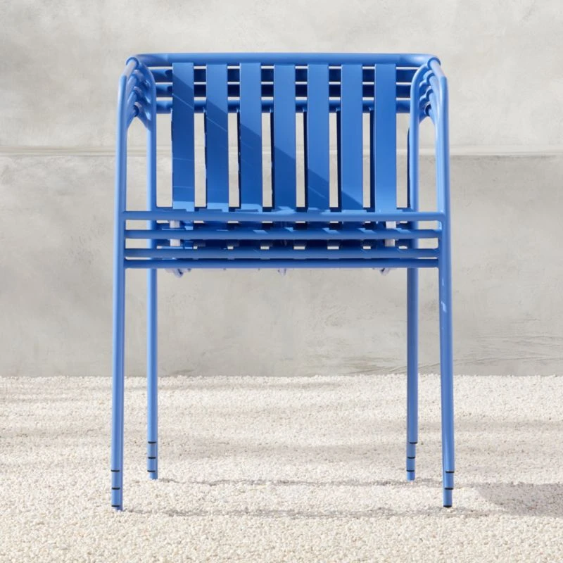 Navene Blue Outdoor Dining Armchair 5 Navene Blue Outdoor Dining Armchair - Image 5