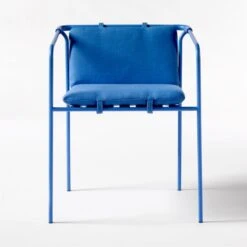 Navene Blue Outdoor Dining Armchair 15 Navene Blue Outdoor Dining Armchair -Cb2 NaveneBlueDiningChairSOSSS21 2