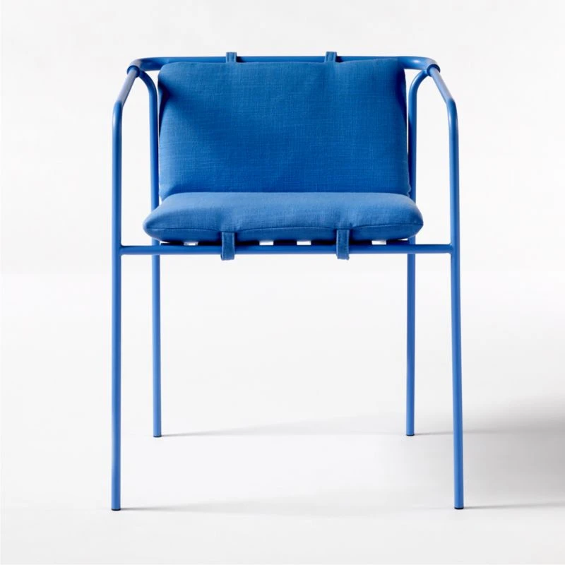 Navene Blue Outdoor Dining Armchair 6 Navene Blue Outdoor Dining Armchair - Image 6