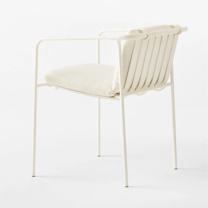 Navene Ivory Outdoor Dining Armchair Set Of 4 7 Navene Ivory Outdoor Dining Armchair Set Of 4 - Image 7