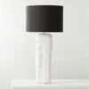 Octavio White Ceramic Table Lamp With Black Shade