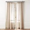 Flax Linen Openweave Window Curtain Panel 48''x84''