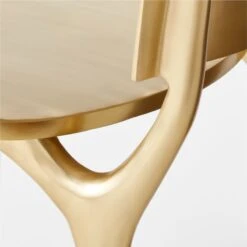 Oro Gold Metal Outdoor Counter Stool -Cb2 OroGoldBarstoolAVSSS23