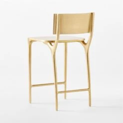 Oro Gold Metal Outdoor Counter Stool -Cb2 OroGoldCounterStool3QBSSS23
