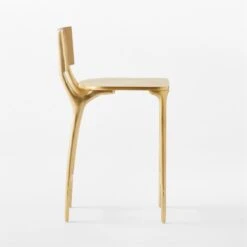 Oro Gold Metal Outdoor Counter Stool -Cb2 OroGoldCounterStoolSDSSS23