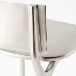 Oro Polished Silver Counter Stool 15 Oro Polished Silver Counter Stool -Cb2 OroPlshdSlvrBarstoolAVSSS22 1