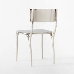 Oro Polished Silver Dining Chair -Cb2 OroPlshdSlvrDiningChair3QBSSS22 1