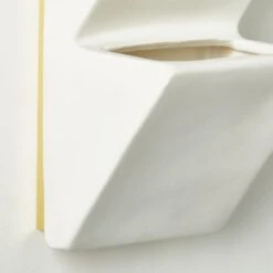 Paka White Ceramic Wall Sconce Light -Cb2 PakaCrmcWallSconceAVSHF23