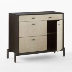 Perch Lacquered Linen File Cabinet -Cb2 PerchFileCredenza3QAVSSS23