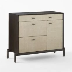 Perch Lacquered Linen File Cabinet -Cb2 PerchFileCredenza3QSSS23